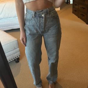 Princess Polly asymmetrical jeans